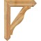 Ekena Millwork Funston Arts and Crafts Rough Sawn Bracket w/ Offset Brace, Western Red Cedar, 8"W x 32"D x 40"H BKT0806X32X40FST03RWR - alternate 4